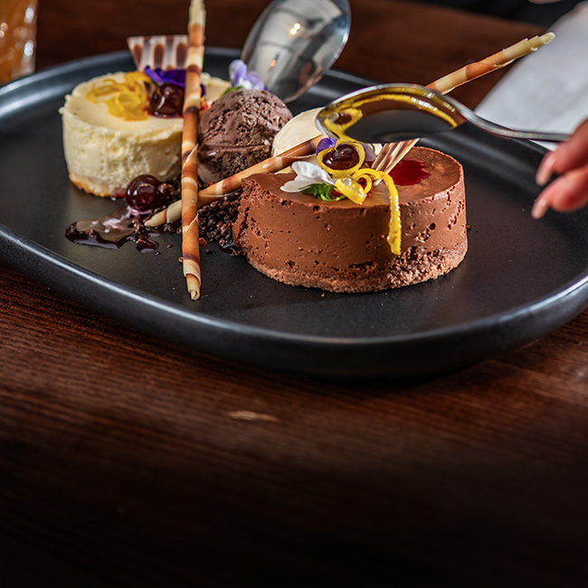 Dessert menu at The Dukes Head