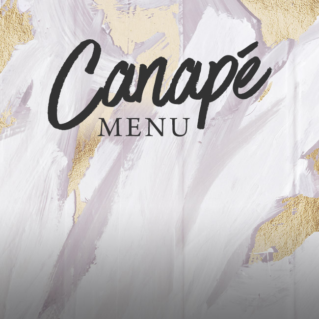 Canapé menu at The Dukes Head